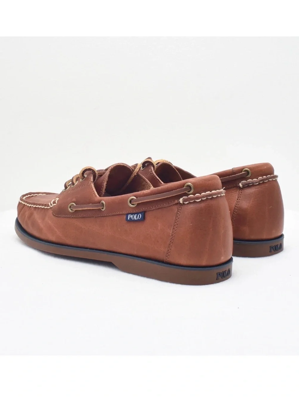 New Men’s Polo Ralph Lauren Sz 10 “Bienne” Oil Tumbled brown leather Loafer Shoe